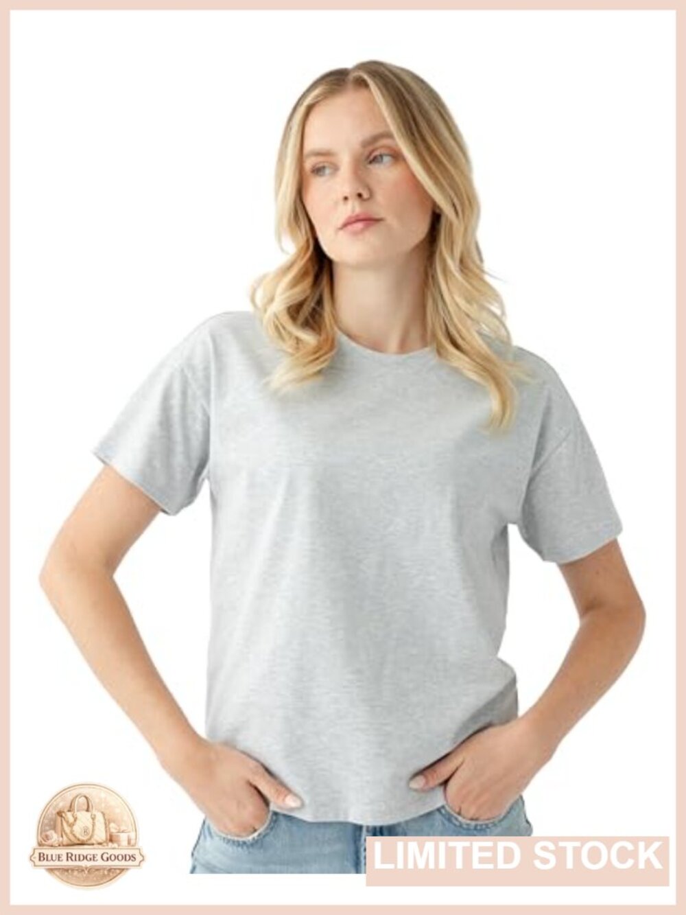 Women's All Day Tee 100% Cotton Relaxed Fit T-Shirt Casual Everyday Top